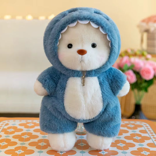 Kawaii Bear Plush Toy Stuffed Animals Teddy Bear Wear Suit Soft Doll Birthday Christmas Gifts for Boy Girl
