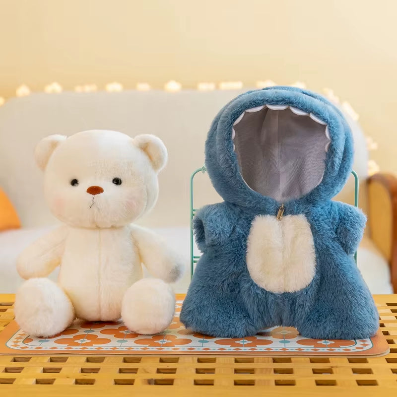 Kawaii Bear Plush Toy Stuffed Animals Teddy Bear Wear Suit Soft Doll Birthday Christmas Gifts for Boy Girl