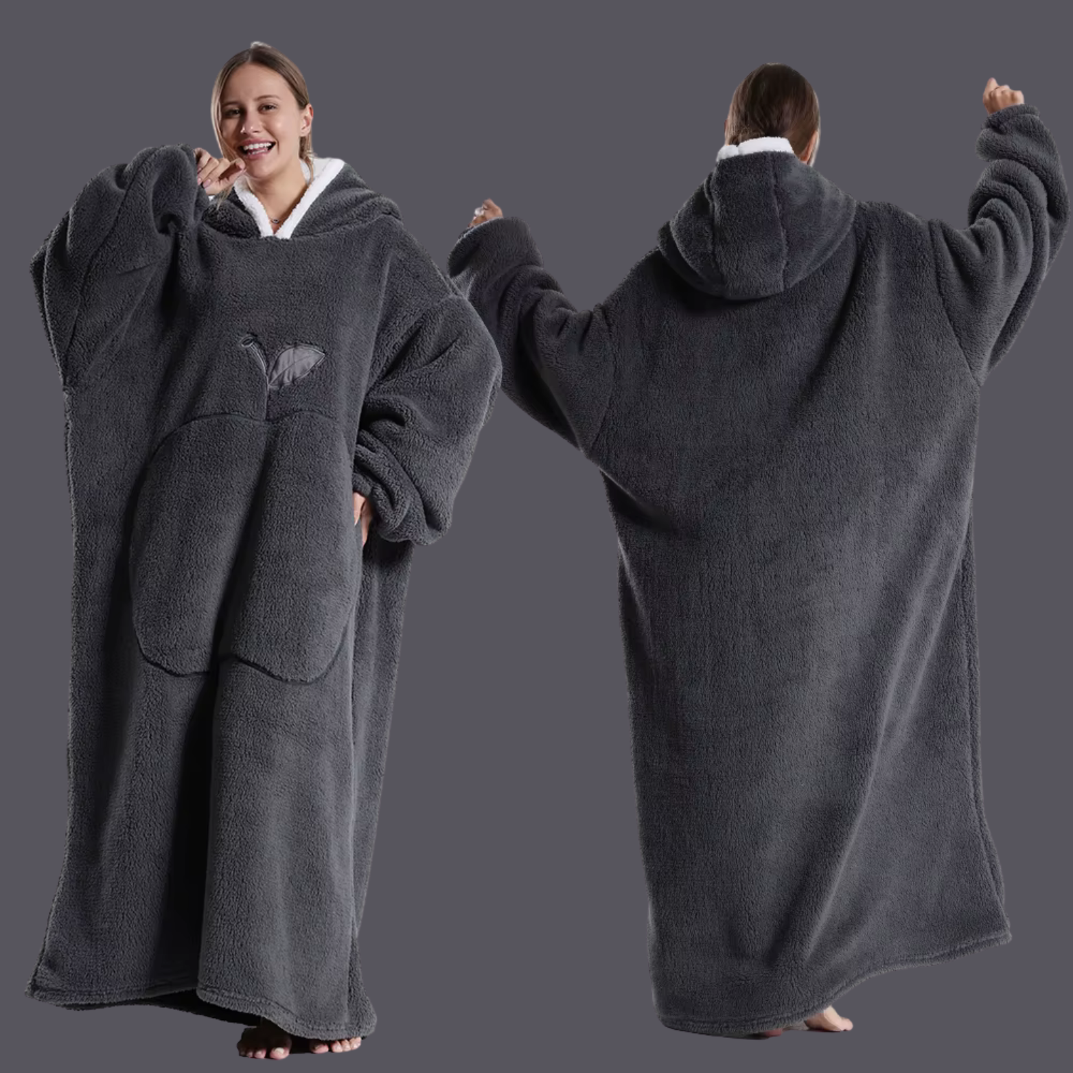 CozyWear Hooded Apple Blanket