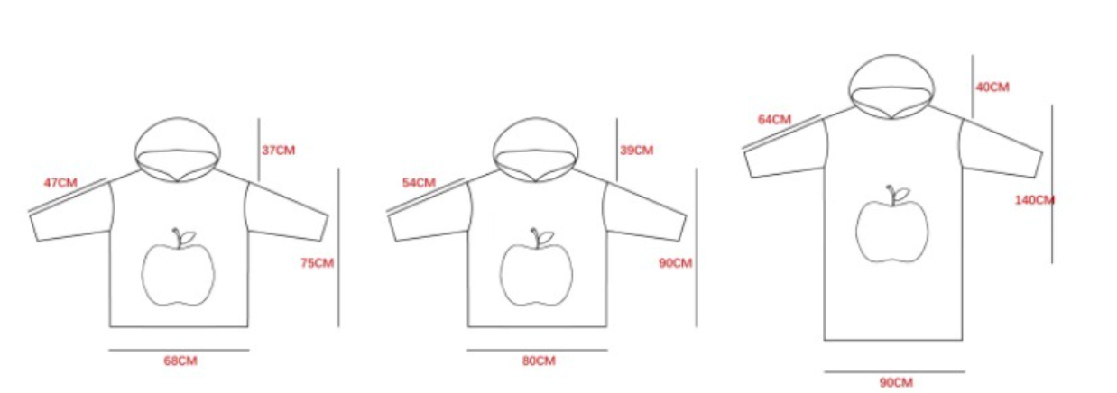 CozyWear Hooded Apple Blanket