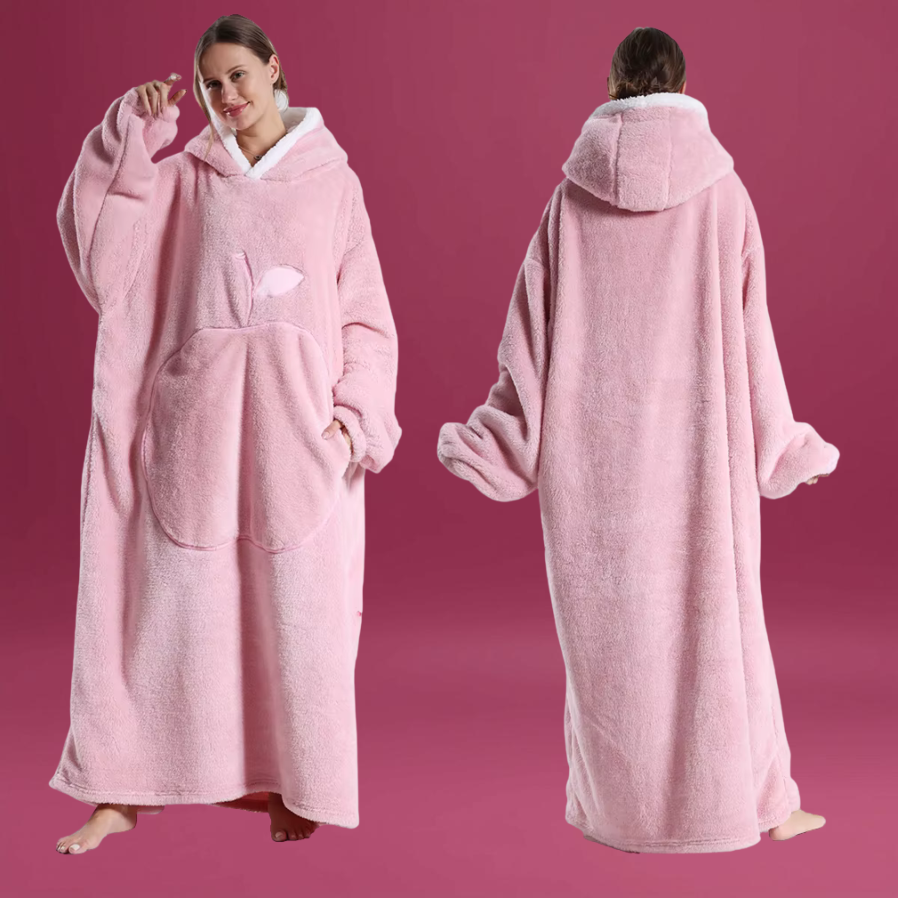 CozyWear Hooded Apple Blanket