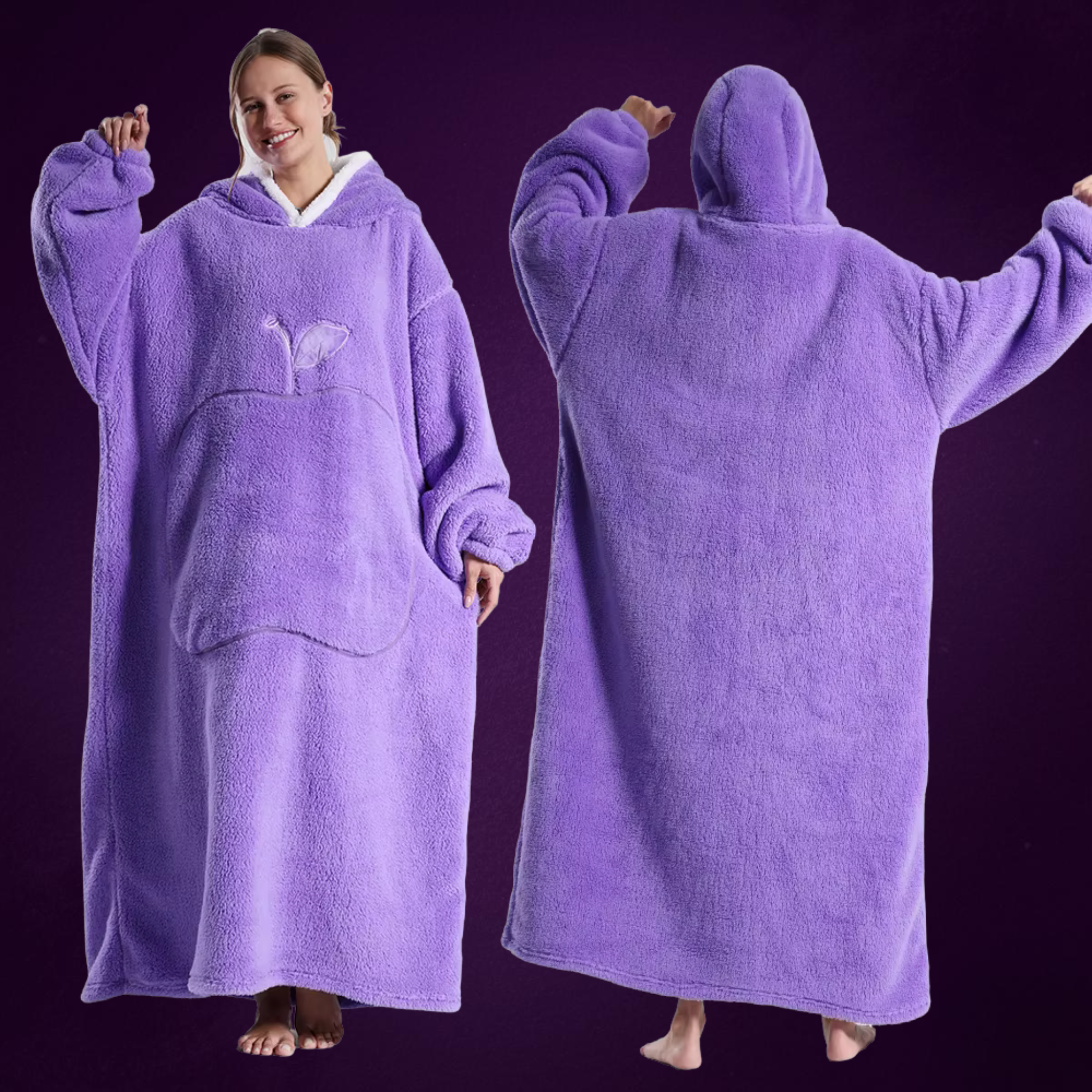 CozyWear Hooded Apple Blanket