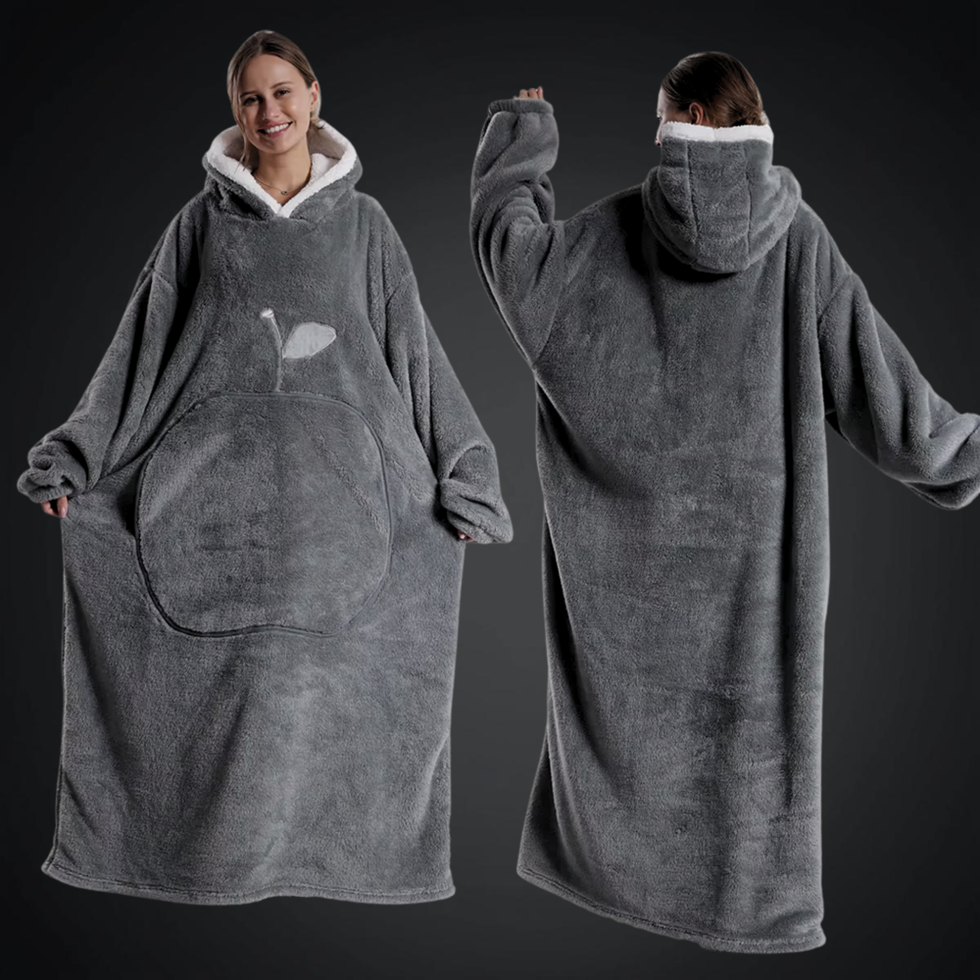 CozyWear Hooded Apple Blanket