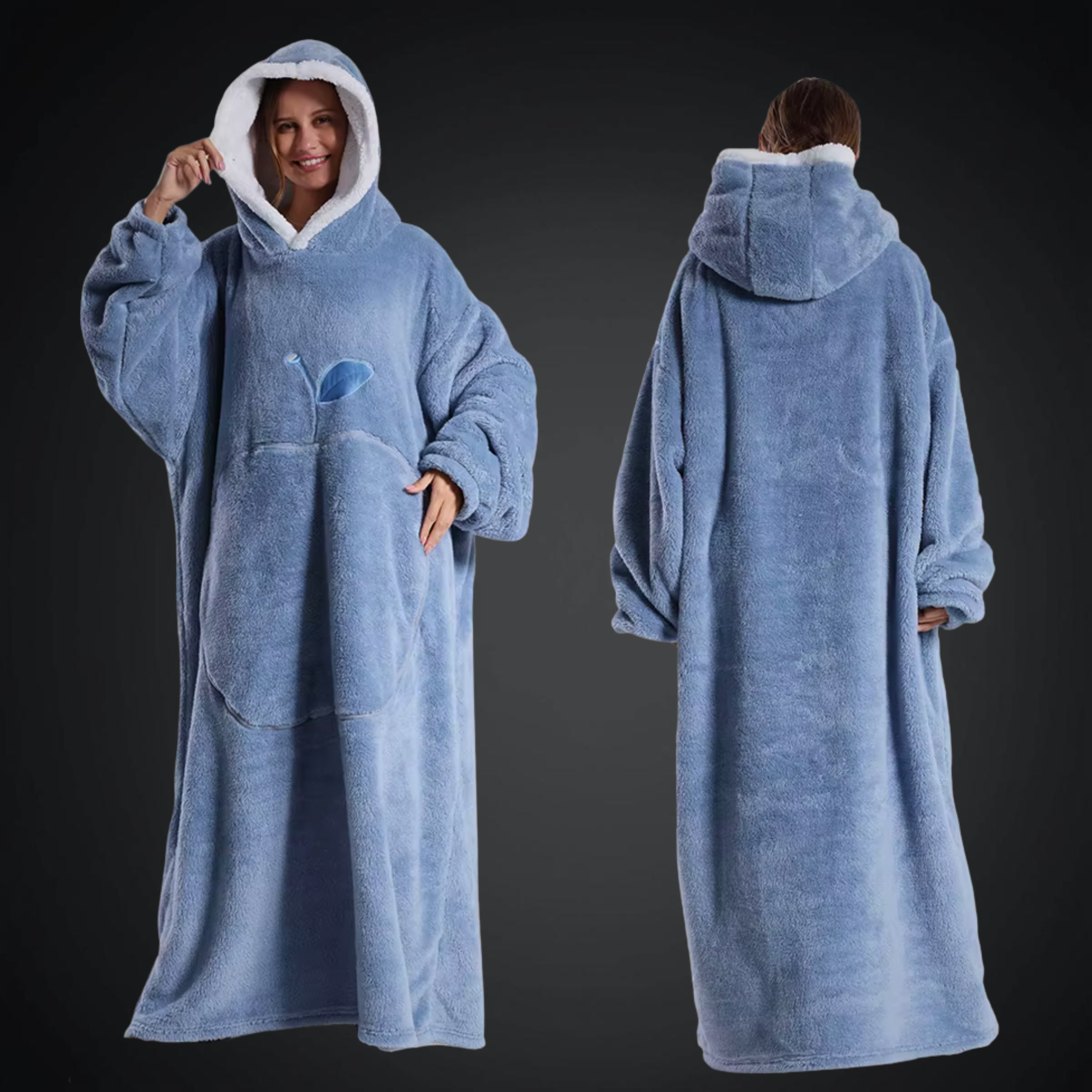 CozyWear Hooded Apple Blanket